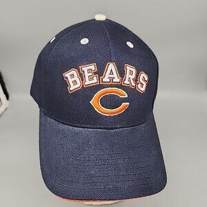 Chicago Bears Strap Back Cap Hat Reebok NFL Football Navy Blue C Logo Mens